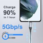 RAVIAD USB Typ C Kabel, USB C Ladekabel  QC 3.0 USB 3.0 Schnelles Aufladen und Synchronisation USB C Kabel Kompatibel für Samsung Galaxy S10/S9/S8, Huawei P30/P20, Sony Xperia XZ, Google, OnePlus – Bild 3