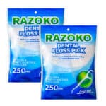 Razoko, Zahnseide Picks High Pull Zahnstocher Sticks, professionelle Clean Floss Picks, nicht aromatisierte Einweg Flosser Nachfüllpackung