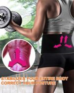 WIN.MAX Bauchweggürtel,Fitnessgürtel,Fitness Gürtel,Schwitzgürtel, Verstellbarer Neopren Sauna Bauchweggürtel, Gewichthebergürtel Schweiss Ab Gürtel Taillen – Bild 5