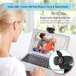 Webcam HD 1080p Webkamera, USB PC Computer Webcam mit Mikrofon, Laptop Desktop Full HD Kamera Video Webcam 110-Grad-Breitbild, Pro Streaming Webcam zum Aufzeichnen, Anrufen, Konferenzen, Spielen – Bild 5