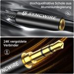 Syncwire Audio Y Splitter Kabel. 23cm Audio Splitter, 3,5mm Male auf 2X Female Nylon Kopfhörer Doppelstecker für Apple, Samsung, Smartphone, Kopfhörer, Lautsprecher, Mikrofon & Mehr – Bild 4