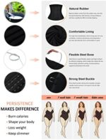 FeelinGirl Damen Korsage mit 9 Stahlknochen Korsett Shapewear Waist Cincher Latex Taillenmieder Unterbrust Cincher Shaper Body Bauchweg Corsage mit 3 oder 4 Reihen Haken – Bild 4