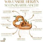 KASSIS Olivenholz Verbundene Herzen Hochzeitsgeschenk für Brautpaar zum Valentinstag Jubiläum Geburtstag hochwertig bearbeitet in Mehreren – Bild 8