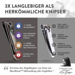 Nagelknipser, 8X STÄRKERE Knipser mit ZINKLEGIERUNG, 2ER PACK Nagelknipser Set für Fingernagel & Zehennagel, GMP zertifiziert/von Dermatologen entwickelt – Bild 2
