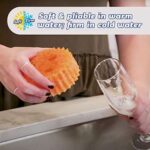 Scrub Daddy Colours Smiley Schwamm, Spülschwamm für Küche und Geschirr, Kratzfreier Scheuer Schwämme, Putzschwamm, Geruchsresistent Topfreiniger, Spülmaschinenfest Reinigungsschwamm – Bild 3