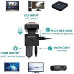 FOINNEX, VGA auf HDMI Adapter mit Audio, Alter PC zu TV/Monitor mit HDMI Converter, FOINNEX 1080p VGA zu HDMI (Stecker auf Buchse) Konverter/Wandler für Computer, Beamer, Laptop, PC, Monitor, Projector, HDTV – Bild 8