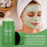 Green Mask Stick,Grüner Tee Clay Maske, Tiefenreinigung zur Ölkontrolle Mitesser Entfernen,Befeuchtet und kontrolliert das Öl, Regulieren Sie den Wasser – Bild 5