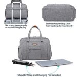 WELAVILA Wickeltasche, Wickeltaschen für Mama und Papa, mit Wickelauflage und isolierten Taschen, umwandelbare Reisetasche Messenger – Bild 4