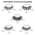 DYSILK 6D & 8D Falsche Wimpern Flauschige Lange Dramatische Natürliche Gefälschte Wimpern Dicke Weich Wiederverwendbar Künstliche Wimpern Pack Makeup 5 Stile Gemischt – Bild 3