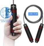 Blukar Springseil, Speed Rope Verstellbar mit Hautfreundlichen Schaum Griffe, Länge Einstellbar, rutschfest und Ideal für Fitness & Ausdauer & Seilspringen, geeignet für Kinder und Erwachsene – Bild 5