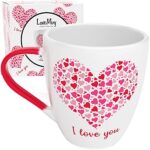 Love Mug, Kaffeetasse, beste Valentinstagsgeschenke für sie, Valentinstagstassen, Geschenke für sie, Valentinstagsgeschenk für Paare, Mond und Rücken Tasse