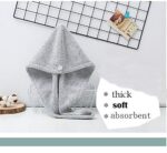 M-bestl Haarhandtuch/Turban, Haartrocknungs-Handtuch mit Knöpfen, Mikrofaser-Handtuch, 2er-Pack – Bild 7