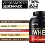 Optimum Nutrition ON Gold Standard Whey Protein Pulver, Eiweisspulver zum Muskelaufbau, natürlich enthaltene BCAA und Glutamin, French Vanilla Crème, 76 Portionen, 2.28kg, Verpackung kann Variieren – Bild 5