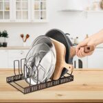 Toplife Doppelseitiger Pfannenhalter, Deckelhalter, Schublade für Topfdeckel, Teller, Schneidebretter und Pfannen – Bild 5