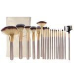 Nestling 18 Stück Professionelle Kosmetik Make-Up Pinsel Werkzeuge Kosmetik Make-Up-Pinsel-Set Mit Roll Up Pu-Leder Tasche, Holzgriff – Bild 5