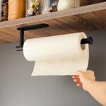 Kegii Küchenrollenhalter ohne Bohren - Küchenpapierhalter Edelstahl Rollenhalter Schwarz Papierrollenhalter für Küche – Bild 3
