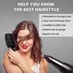 URAQT Haarbürste ohne Ziepen, Profi Entwirrungsbürste mit Griff, Wildschweinborsten Haarstyling Bürste für Lange Feine Dicke Lockige Haare – Bild 3