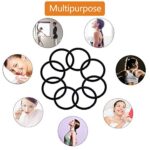 TIYUPA, Packung mit 100 Haargummis, schwarze Haargummis für Mädchen, kein Metall, kleine elastische Haarbänder, Pferdeschwanzhalter, Haarschmuck, dünne Haarbänder für Mädchen, Männer, Frauen – Bild 7