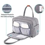 WELAVILA Wickeltasche, Wickeltaschen für Mama und Papa, mit Wickelauflage und isolierten Taschen, umwandelbare Reisetasche Messenger – Bild 3