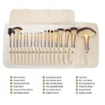 Nestling 18 Stück Professionelle Kosmetik Make-Up Pinsel Werkzeuge Kosmetik Make-Up-Pinsel-Set Mit Roll Up Pu-Leder Tasche, Holzgriff – Bild 3