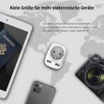 TESSAN Reiseadapter USA Adapter Amerika Deutschland Stecker mit 2 USB 2.4A, Steckdosenadapter Reisestecker Stromadapter für Kanada Thailand Mexiko Wand Ladegerät Ladestation, Adapter USA Steckdose – Bild 4