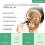 PLANTIFIQUE Korean Gesichtsmaske mit Avocado & Superfoods 100ml - Gesicht Polierer aus Meereslehm - Gesichtsporen - Minimierer - Reinigt Pickel und entgiftet die Haut - Gesichtsmasken Beauty – Bild 3
