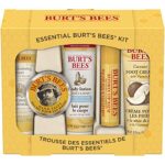 Burt's Bees Geschenkset, mit 5 Produkten in Reisegrösse - Tiefwirksame Reinigungscreme, Handcreme, Bodylotion, Fusscreme und Lippenbalsam