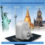 TESSAN Reiseadapter USA Adapter Amerika Deutschland Stecker mit 2 USB 2.4A, Steckdosenadapter Reisestecker Stromadapter für Kanada Thailand Mexiko Wand Ladegerät Ladestation, Adapter USA Steckdose – Bild 2