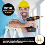Rovtop 3PCS Spiralnut Stufenbohrer Set aus HSS Edelstahl Bithalter Schälbohrer Kegelbohrer Konusbohrer Metallbohrer Bohrer Satz 4-12mm/4-20mm/4-32mm – Bild 7
