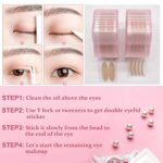1200 Stück Schlupflid Tapes, Augenlid Stripes Unsichtbare Doppelte Schlupflider Tape Augenlid Lifting ohne OP, Wasserdicht Eyelid Klebeband Augenlid Aufkleber Band mit Gabelstangen Pinzette, Hautfarbe – Bild 4