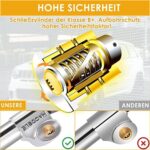 Tevlaphee Auto Lenkradschloss Bremspedal Kupplungsschloss Versenkbarer Haken Universelle Diebstahlsicherung Für Van Auto SUV Lkw Lkw Schwere Auto Auto Sicherheit mit 3 Schlüsseln – Bild 4