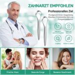 RONAVO Zungenreiniger aus Edelstahl, Zungenschaber für Erwachsene, heilt schlechten Atem. Zungenbürste, frischer Atem in Sekunden – Bild 3