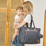 Dikaslon Wickeltasche Grosse Windeltaschen für Mama und Papa, stilvolle Reisetasche mit Schnullerhalter und Wickelauflage – Bild 6