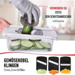 Multifunktionaler Gemüsehobel – Mandoline, Reibe & Spiralschneider in einem – Bild 4