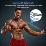 Blukar Springseil, Speed Rope Verstellbar mit Hautfreundlichen Schaum Griffe, Länge Einstellbar, rutschfest und Ideal für Fitness & Ausdauer & Seilspringen, geeignet für Kinder und Erwachsene – Bild 3
