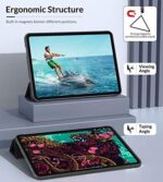 MoKo Hülle für iPad Air 5. Generation 2022/iPad Air 4. Generation 2020, Unterstützt Laden vom iPencil 2, Hülle mit TPU Rücken Auto Schlaf/Wach Schutzhülle für iPad Air 10,9 Zoll – Bild 7