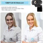 Webcam HD 1080p Webkamera, USB PC Computer Webcam mit Mikrofon, Laptop Desktop Full HD Kamera Video Webcam 110-Grad-Breitbild, Pro Streaming Webcam zum Aufzeichnen, Anrufen, Konferenzen, Spielen – Bild 2