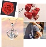 Handgefertigte konservierte Rosen schmuck-Geschenk Box mit Splitter Halskette für sie, Rosen Geschenke für Frauen für Valentinstag, Muttertag, Jahrestag, Geburtstag für Mutter, Schwester, Ehefrau – Bild 5