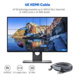 4K Kurzes HDMI Kabel, Snowkids HDMI Kabel 4K60Hz Nylon Geflecht, Vergoldete Anschlüsse mit Ethernet, Audio Rückkanal, Kompatibel mit 2160p, 1080p, 3D Grau – Bild 2