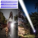 REHKITTZ LED Taschenlampe,Extrem Hell Handlampe Zoombare Taschenlampen für Camping,Ausrüstung,Outdoor,Zoombarer Einstellbarer Fokus – Bild 2
