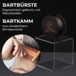 Camden, Deluxe Bartpflege Set inkl. Bart-Öl, Bartwachs, Bartbürste & Bartkamm ● 100% Natürlich ● Geschenk-Set für Männer – Bild 4