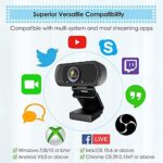 Webcam HD 1080p Webkamera, USB PC Computer Webcam mit Mikrofon, Laptop Desktop Full HD Kamera Video Webcam 110-Grad-Breitbild, Pro Streaming Webcam zum Aufzeichnen, Anrufen, Konferenzen, Spielen – Bild 6