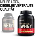 Optimum Nutrition ON Gold Standard Whey Protein Pulver, Eiweisspulver zum Muskelaufbau, natürlich enthaltene BCAA und Glutamin, French Vanilla Crème, 76 Portionen, 2.28kg, Verpackung kann Variieren – Bild 2