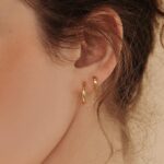 Creolen Ohrringe, 3Paar Ohrringe Damen Männer Klein Ohrringe Creolen Set Hypoallergen Schlafen Kreolen 14K Schmuck – Bild 3