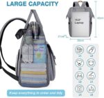 Lekebaby Baby Wickelrucksack Wickeltasche mit Wickelunterlage Multifunktional Grosse Kapazität Babytasche Reisetasche für Unterwegs – Bild 2