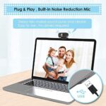 Webcam HD 1080p Webkamera, USB PC Computer Webcam mit Mikrofon, Laptop Desktop Full HD Kamera Video Webcam 110-Grad-Breitbild, Pro Streaming Webcam zum Aufzeichnen, Anrufen, Konferenzen, Spielen – Bild 4
