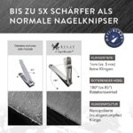 Nagelknipser, 8X STÄRKERE Knipser mit ZINKLEGIERUNG, 2ER PACK Nagelknipser Set für Fingernagel & Zehennagel, GMP zertifiziert/von Dermatologen entwickelt – Bild 4