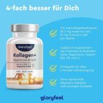 Kollagen + Coenzym Q10 + Hyaluronsäure, Premium: Marine Collagen, Mit Zink, Magnesium, Vitamin B12, D3, A & C , 60 Kapseln, Laborgeprüft, hochdosiert ohne Zusätze in Deutschland hergestellt – Bild 3