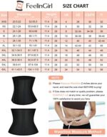 FeelinGirl Damen Korsage mit 9 Stahlknochen Korsett Shapewear Waist Cincher Latex Taillenmieder Unterbrust Cincher Shaper Body Bauchweg Corsage mit 3 oder 4 Reihen Haken – Bild 3