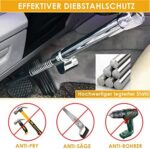 Tevlaphee Auto Lenkradschloss Bremspedal Kupplungsschloss Versenkbarer Haken Universelle Diebstahlsicherung Für Van Auto SUV Lkw Lkw Schwere Auto Auto Sicherheit mit 3 Schlüsseln – Bild 6